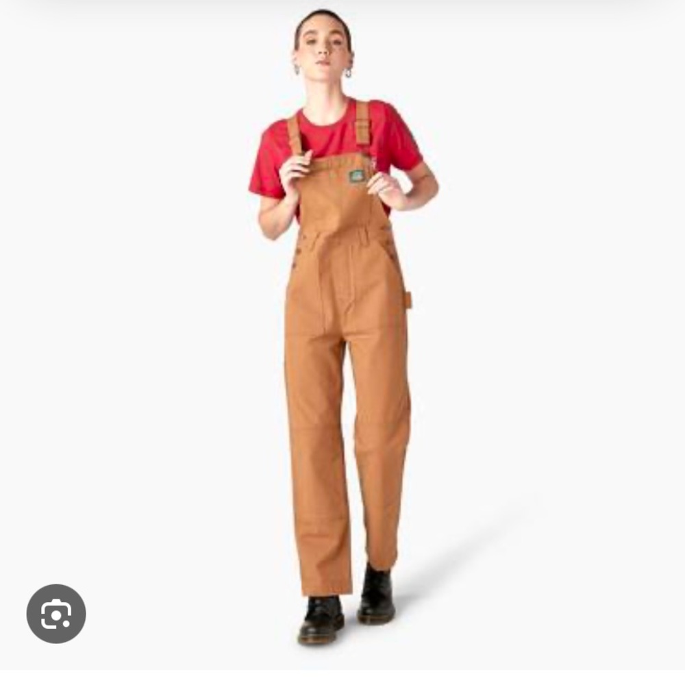 Dickies Women's Tan Canvas Overalls